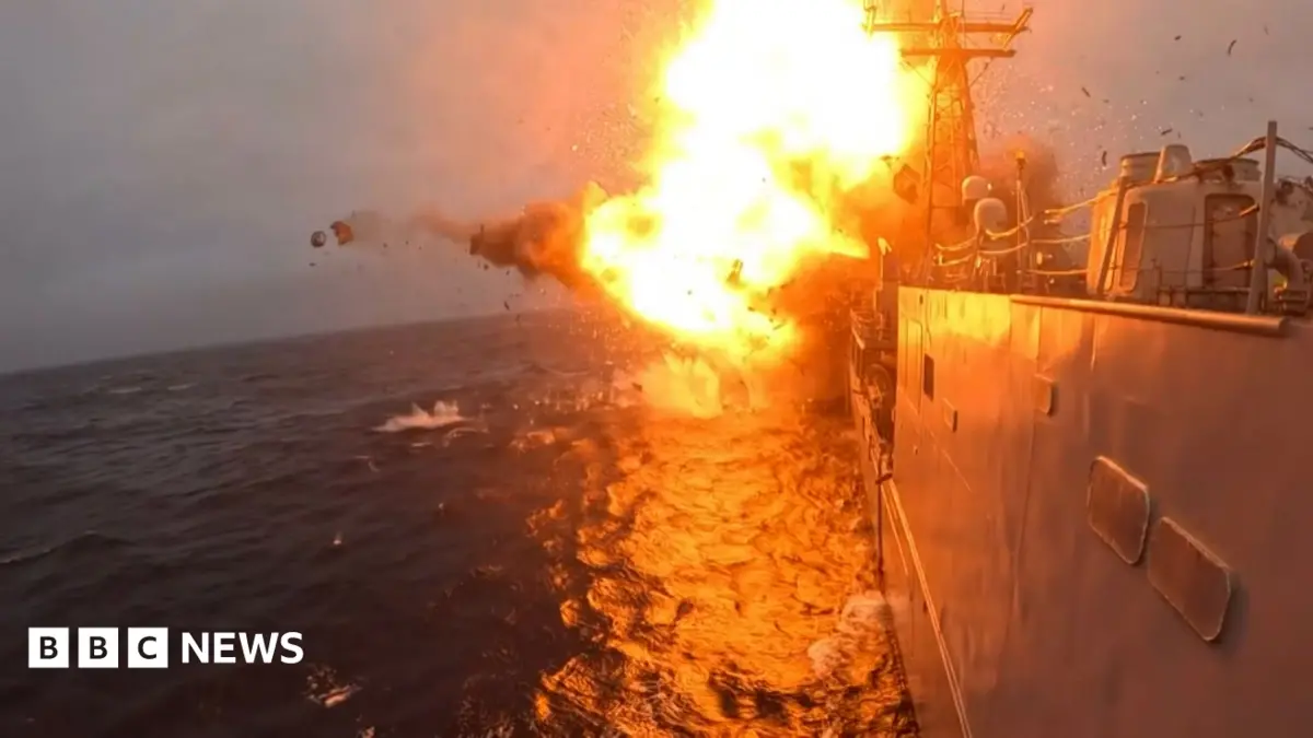 HMS Lancaster Fires 'Ship Buster' Missile, Sinking Decommissioned US Frigate off Outer Hebrides