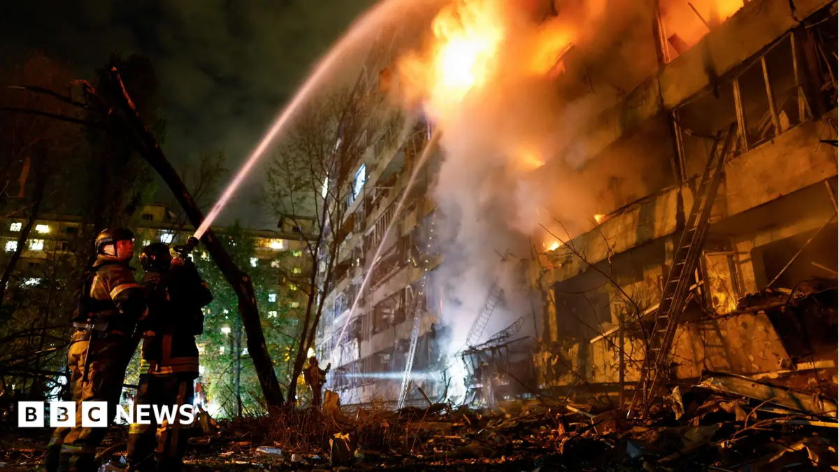 Russian Ballistic Missiles Strike Kyiv Power Plant, Zelensky Cites Warning Failure
