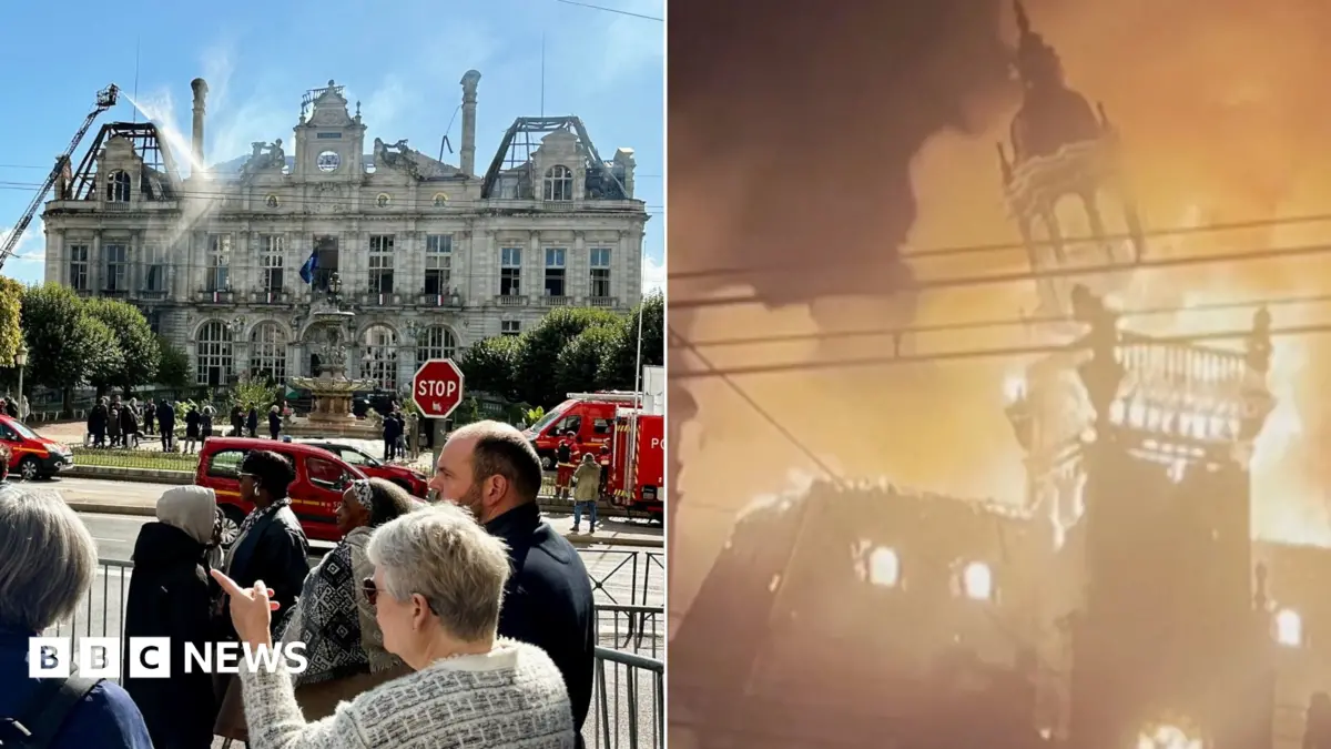 Limoges Town Hall Attacked by Arsonists Following Nationwide French Protests
