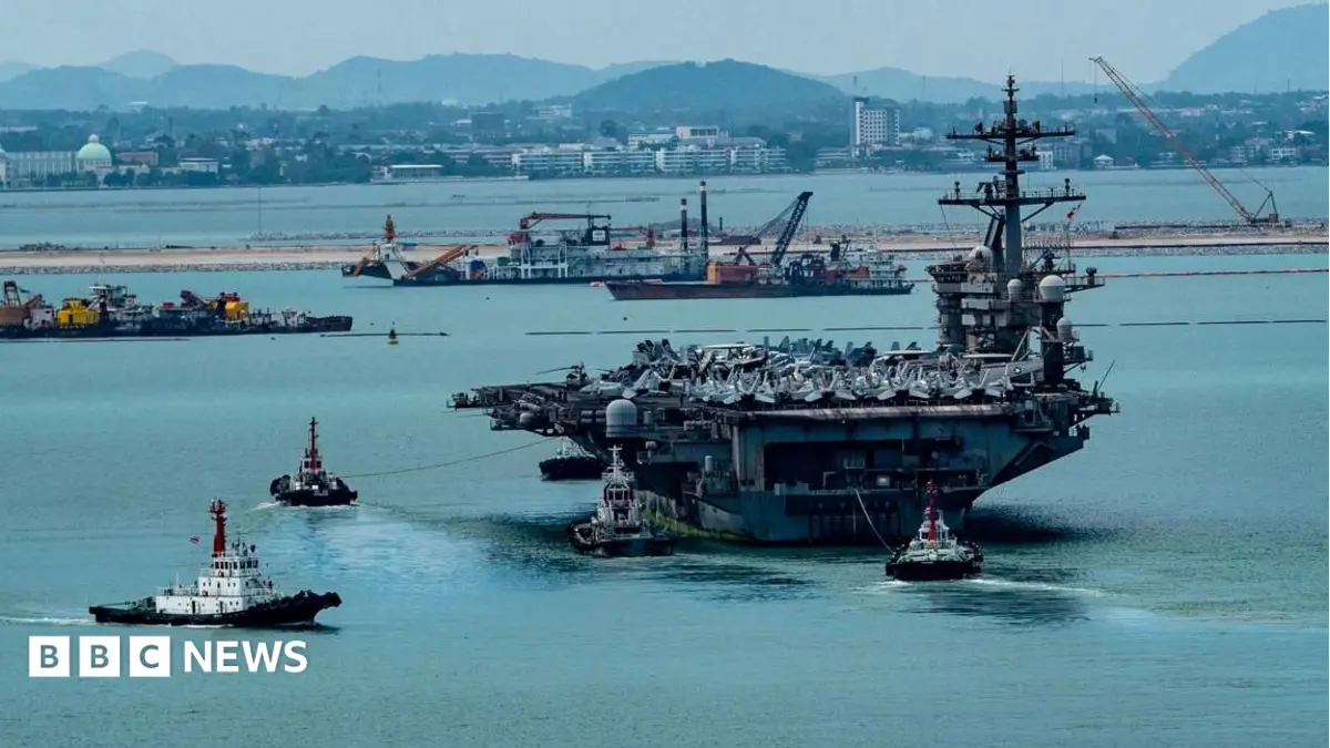 USS Abraham Lincoln Aircraft Carrier Docks Near Pattaya After 250-Day Deployment