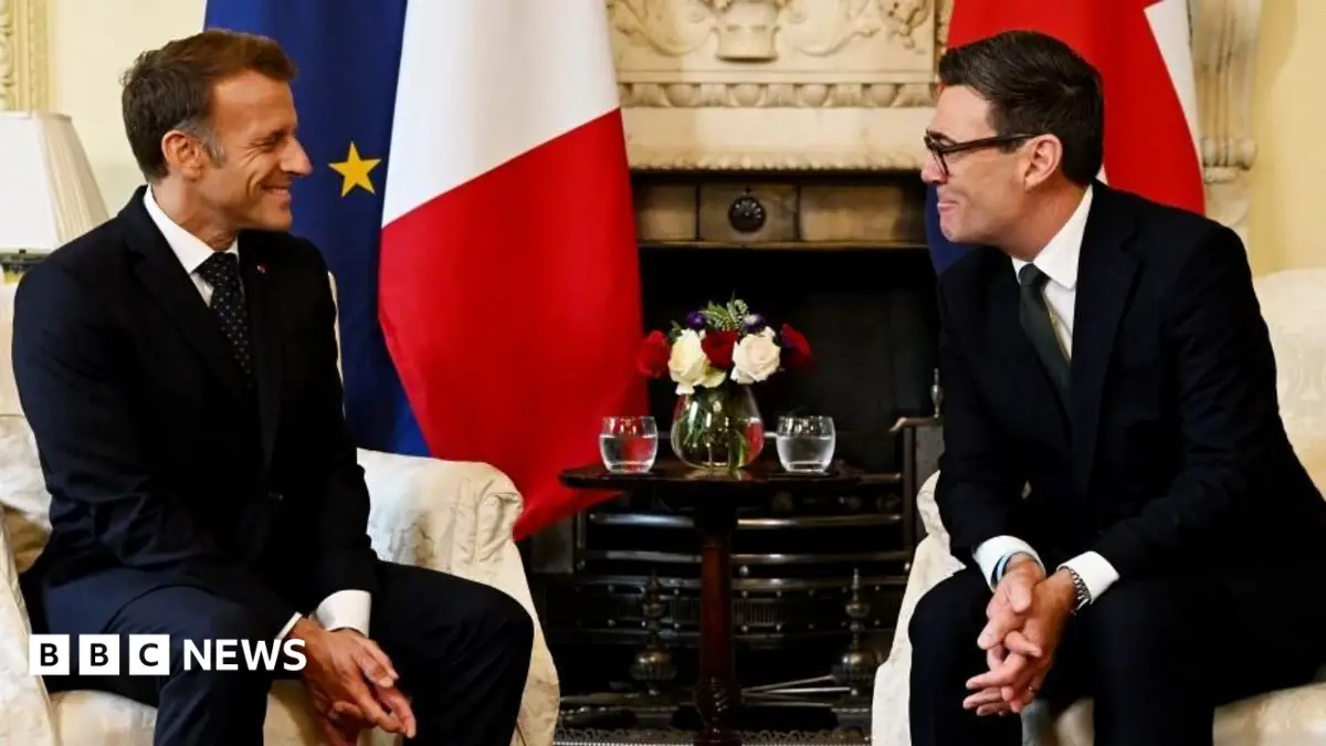 Manchester Mayor Andy Burnham Meets Emmanuel Macron at Downing Street for Bilateral Talks