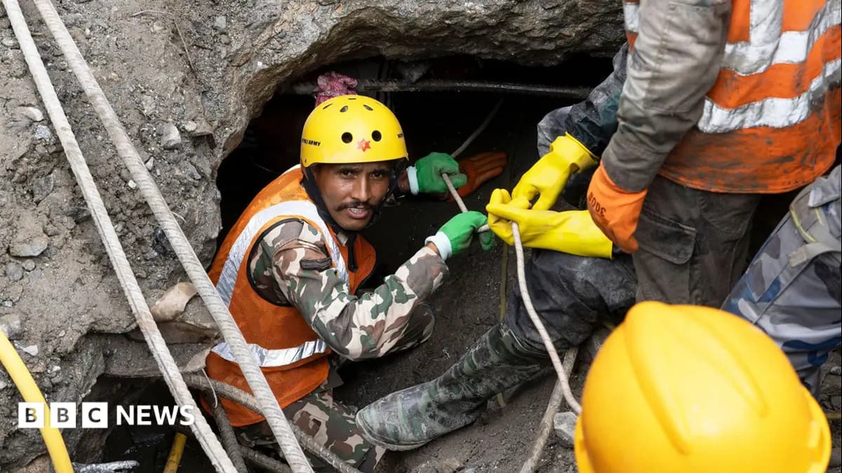 Nepal Flood Survivors Rescued from Buried Tunnel After Complex Engineering Operation