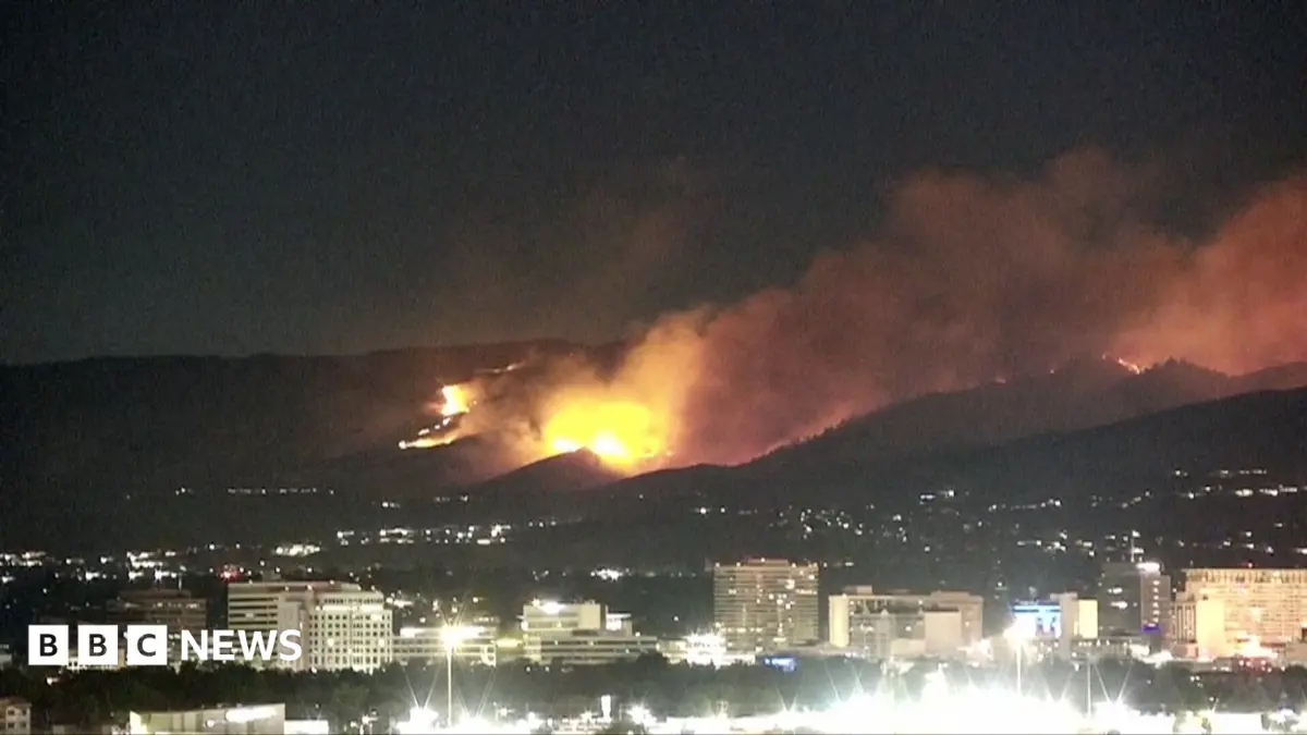 Nevada Wildfire Prompts Mandatory Evacuation Orders for 90,000 Reno Residents
