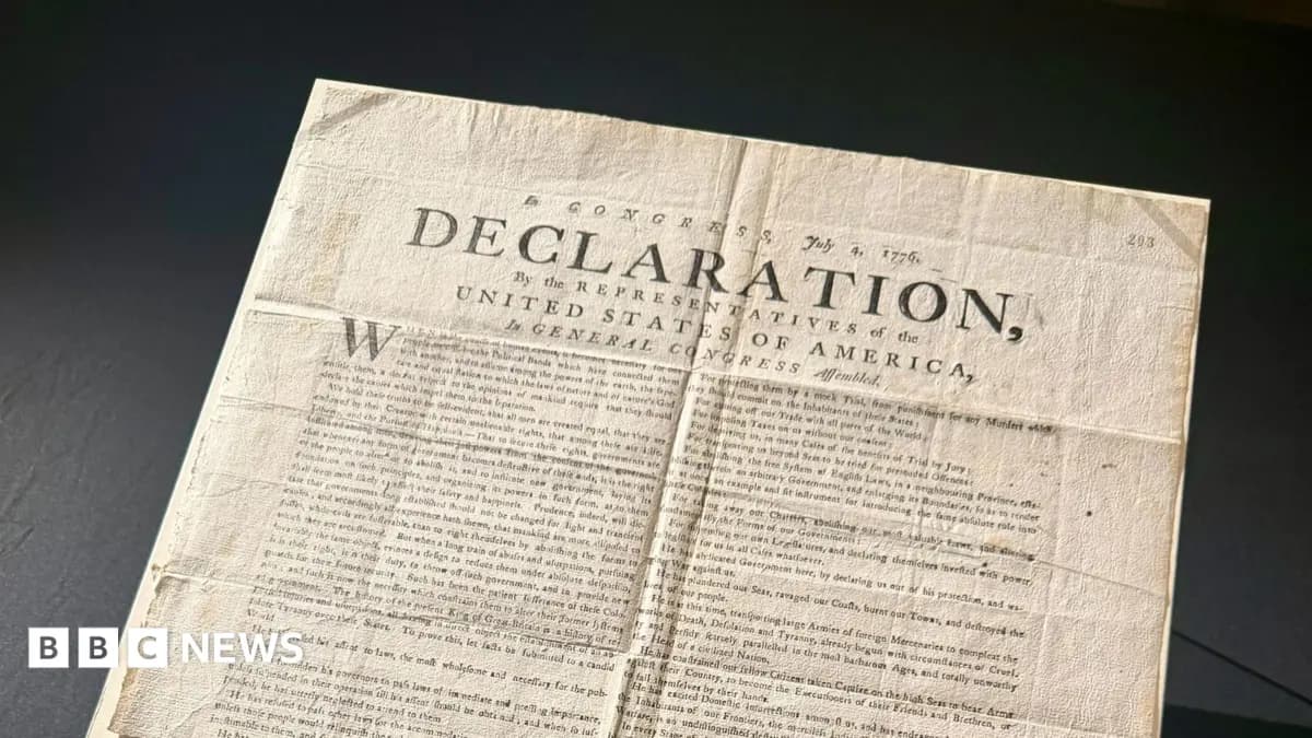 Volunteer Discovers Rare US Declaration of Independence Copy in Chichester Archive