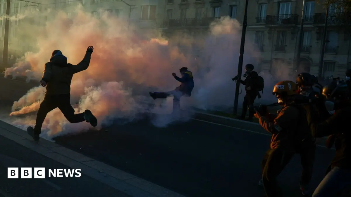 French Police Clash with Demonstrators as 320,000 Protest Cost of Living Across France