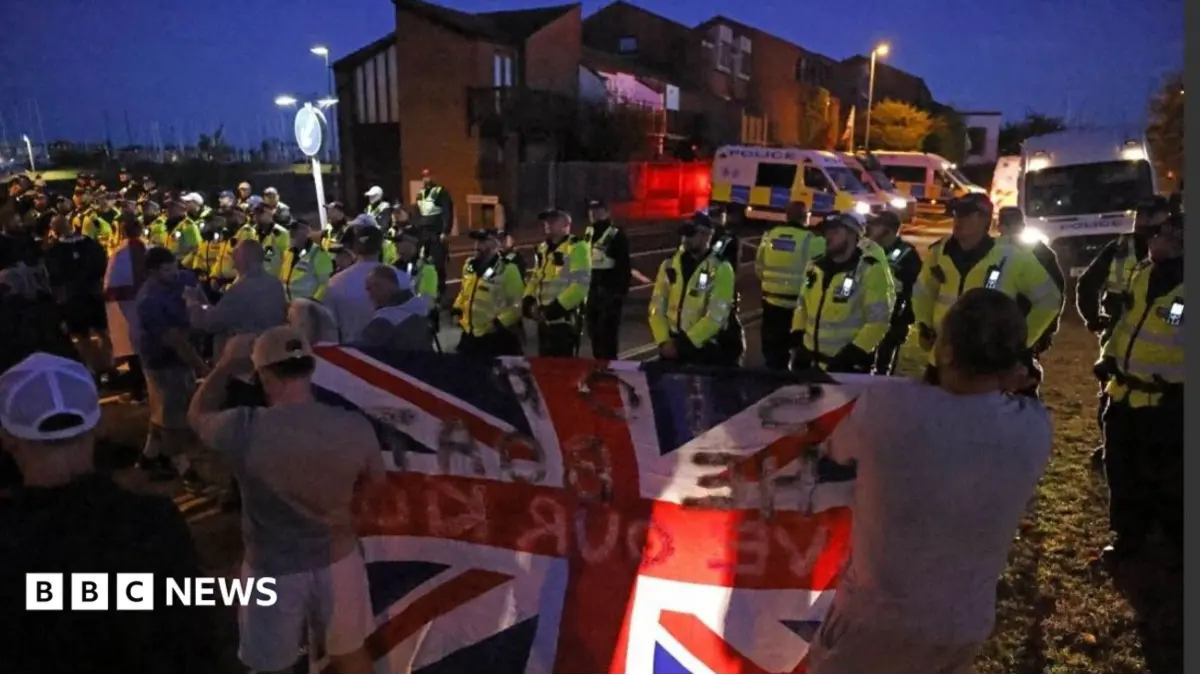 Man Charged as Gosport Migrant Protest Draws Public Order Policing