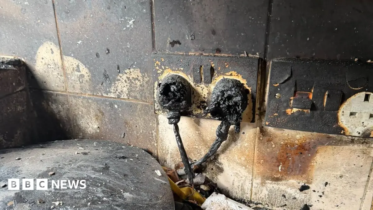 Charging Battery Caused Extensive House Fire Damage in Kitchen Area
