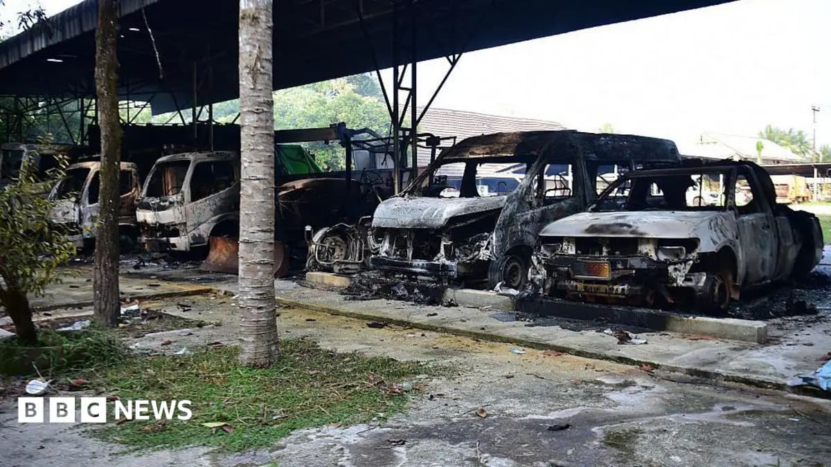 Co-ordinated Arson Attacks Strike Dozens of Southern Thailand Businesses