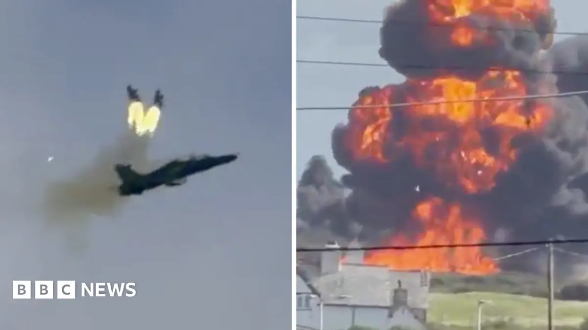 RAF Hawk Jet Crashes During Training in Cornwall, Investigation Underway