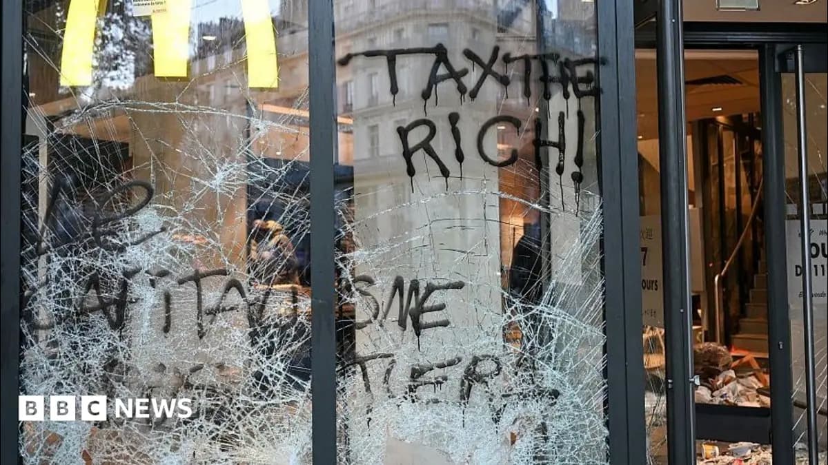 Paris Confronts Arson and Looting After 1,800 Arrests in Nationwide Protests