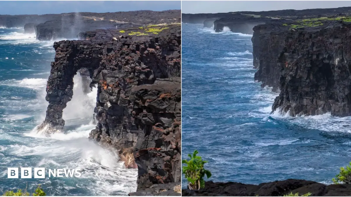 Hawaii's Hōlei Sea Arch, 550-Year-Old Lava Rock Formation, Collapses in National Park