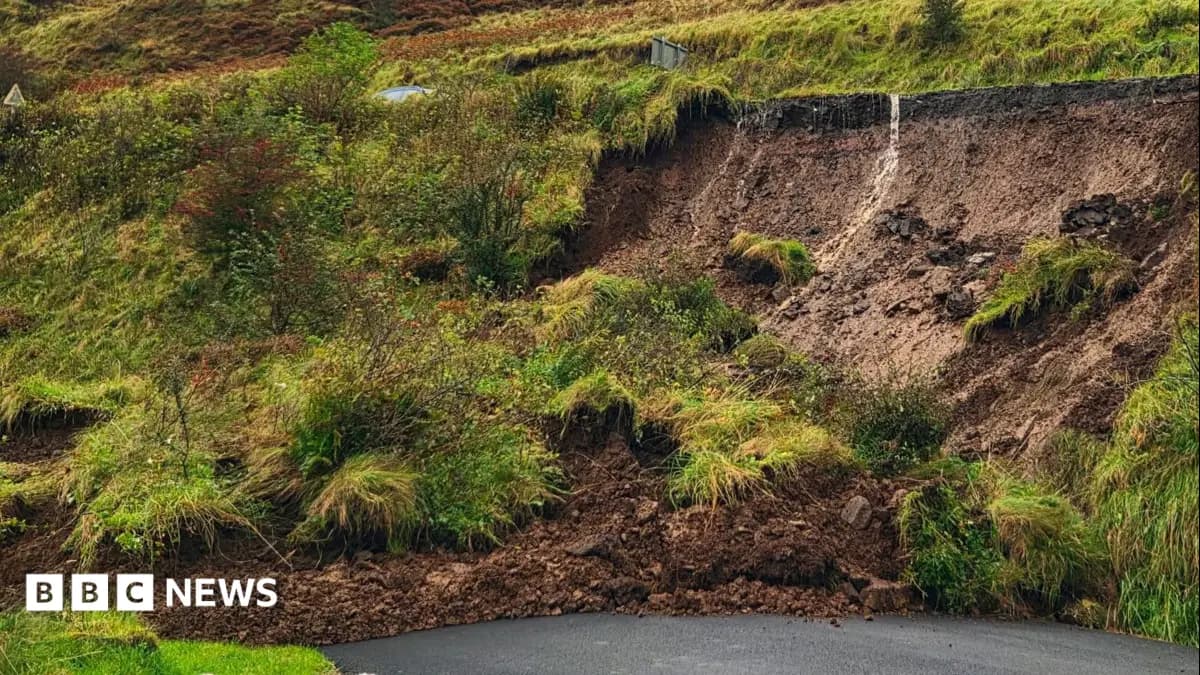 Skye A855 Road Closed Indefinitely After Significant Landslip Near Uig
