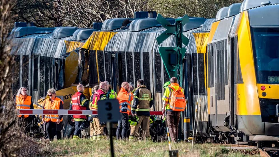 Four Critically Injured in Head-On Train Collision Near Kagerup, Denmark, Thursday