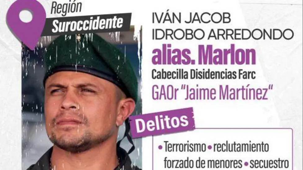 Colombia Offers Record $1.4 Million for Rebel Leader "Marlon" After Deadly Highway Bombing