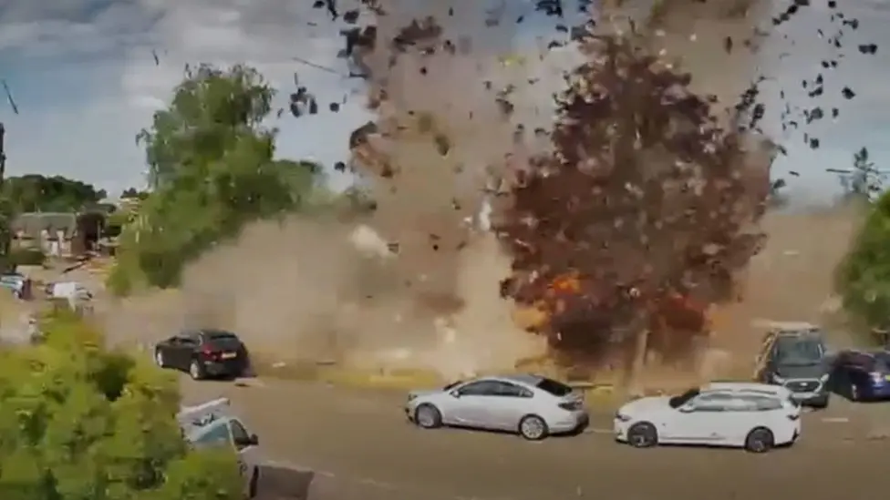 Bungalow Destroyed by Gas Explosion, Fireball Engulfs Residential Property