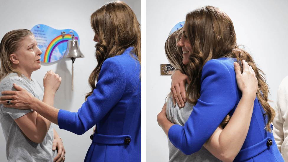 Princess of Wales Witnesses Cancer Patient Ringing End-of-Treatment Bell at The Christie Hospital