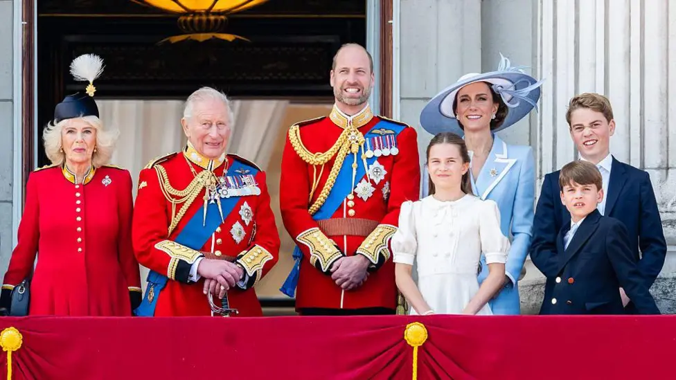 King Charles III Observes Red Arrows Flypast from Buckingham Palace Balcony at Trooping the Colour