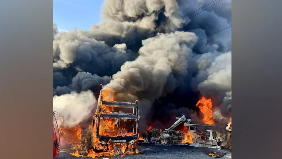 Arson Destroys Thirty-Six Buses at Chadwell St Mary Depot