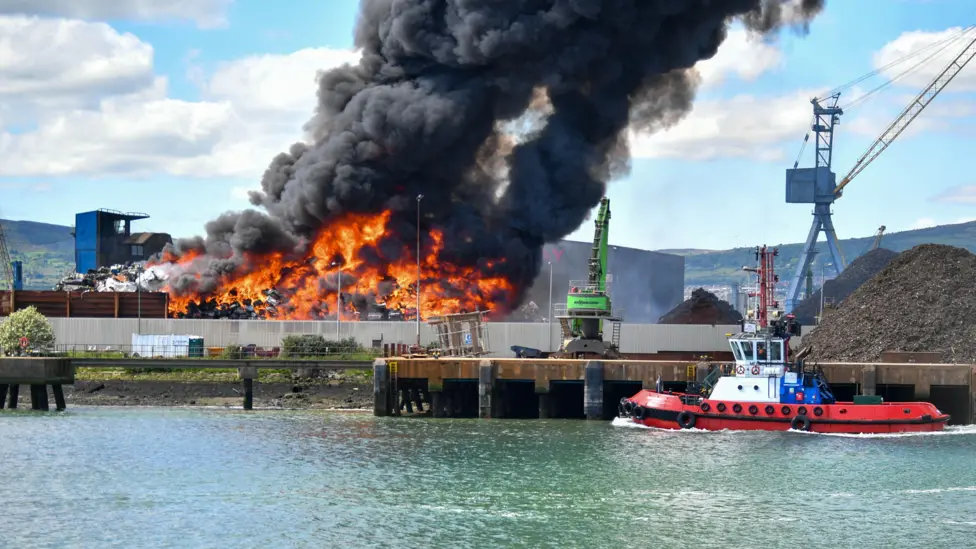 East Belfast Recycling Site Blaze Requires Sixty Firefighters, Road Closures Implemented