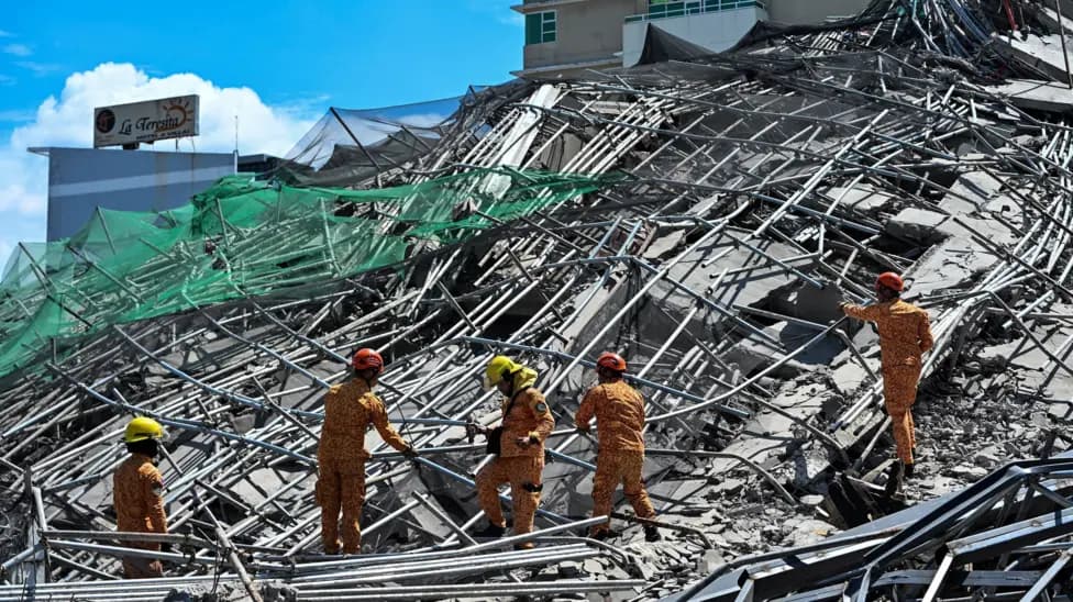 Angeles City Building Collapse Traps Twenty Construction Workers Near Manila